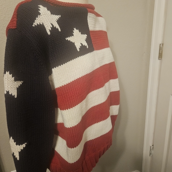 Tommy Hilfiger VINTAGE American Flag Crewneck Sweater - Picture 2 of 6